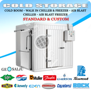 jual cold storage cold room walk in chiller walk in freezer dan abf air blast freezer